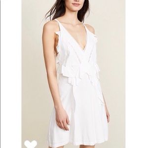 New white IRO ruffled dress